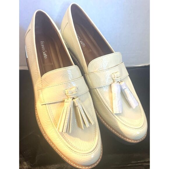Franco Sarto Cream Loafers for Women Carolyn Tassel Loafer (NEW) - Picture 1 of 12